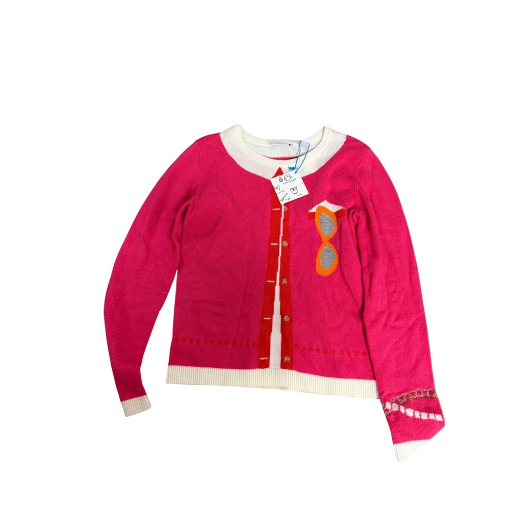 Kate Spade New York babyGap Kids Pink Trompe Loeil Pullover Sweater Size M 8 NWT
